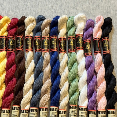 20 DMC Coton Perle Size 5 Thread 100% Cotton Assorted Colors No Repeats - Picture 3 of 5