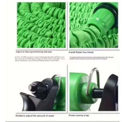 Manguera mágica expandible de alta presión de 100 pies 7 funciones de pulverización de agua pistola Durabl - Imagen 5 de 7
