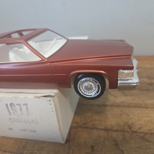 1977 JoHan Cadillac Coupe DeVille Dealer Promo Model Car 67 Saffron Orig Box - Picture 5 of 20