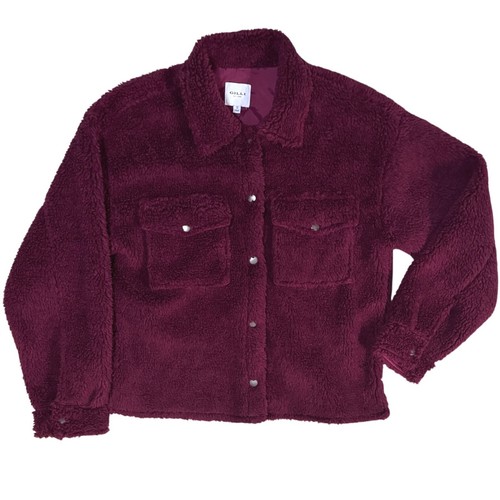 Sherpa Fleece Fluffy Teddy Shacket S Plush Cozy Warm Layering Cabincore Autumn - Picture 2 of 11