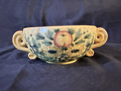 Deruta Steingut Gelb Creme Suppentasse & Untertasse - Bild 6 von 15