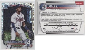 2025 Bowman Chrome Prospects Speckle Refractor /299 John Gil #BCP-172