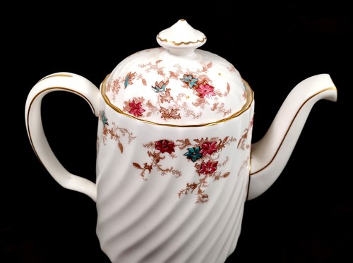 Minton Bone China Ancestral Coffee Pot  Made in England Perfect Condition #1A - Bild 10 von 12