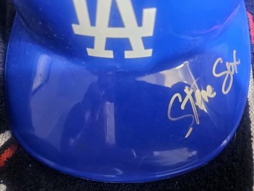 Steve Sax Signed Autograph Los Angeles Dodgers Souvenir Helmet - Picture 4 of 6