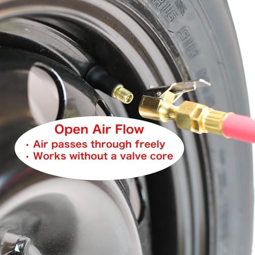 EPAuto 2 Pack Open Flow Straight Lock-On Air Chuck with Clip for Tire Inflator - Bild 3 von 5