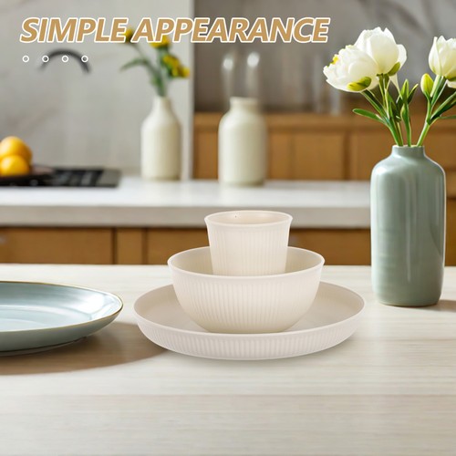  18pcs Dinnerware Sets: Unbreakable Plates Bowls Cups Set for 6 - Reusable - Picture 4 of 12