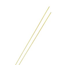 2-Pack Brass Round Tube, 1mm OD 0.2mm Thick 330mm Length Straight Pipe Tubing