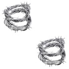  2 Pieces Barbed Wire Plastic Toy Barwire Fake Decorative Adult Halloween Party