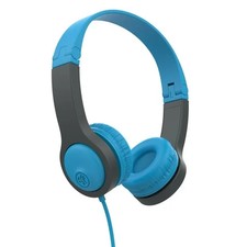 JLab JBuddies Studio On-Ear Kids Wired Headphones with Mic, Graphite/Blue