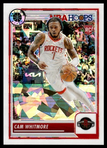 2023-24 Hoops Premium Stock White Cracked Ice Cam Whitmore Rookie 03/25 Houston - Bild 1 von 2