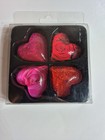 New In Box SET OF 4 HEART REFRIGERATOR MAGNETS VALENTINE'S DAY 3D Red & Pink