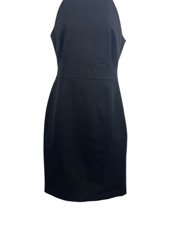 Vestido vaina halter negro Banana Republic para mujer talla 2 carrera oficina - Imagen 3 de 15