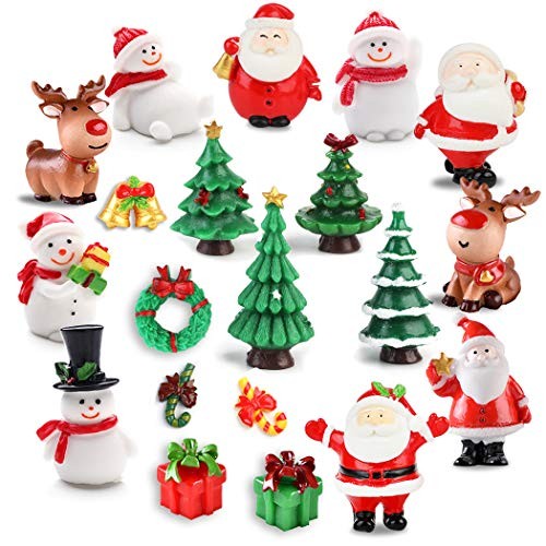 Christmas Micro Landscapes:20 Pack Xmas Miniature Figurines Santa Claus - Bild 2 von 7