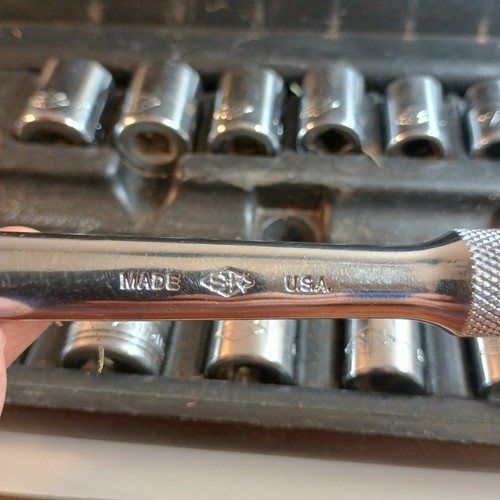 SK 3/8 drive ratchet wrench set 16 Pieces And Case Made In USA Missing 1/4 & Ext - Bild 11 von 11