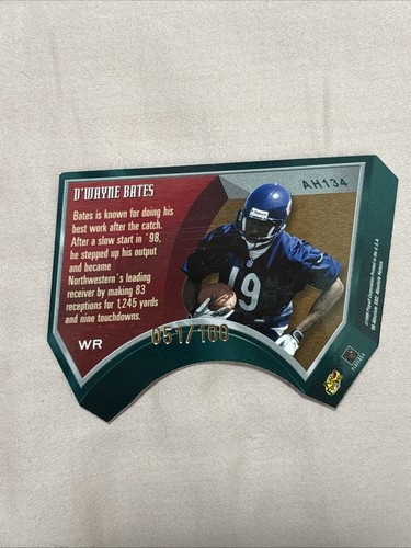 1999 Playoff Absolute SSD - Honors D'Wayne Bates #AH134 Silver /100 (RC) - Picture 2 of 3