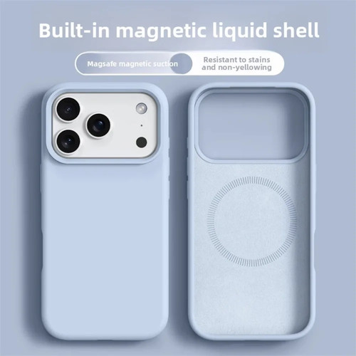 Custodia telefono silicone liquido magnetico compatibile con iPhone 17 16 Pro Max Air - Foto 13 di 22