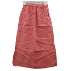 FLAX Designs Womens A-Line Skirt XS Pink Check Linen Front Pocket Drawstring New