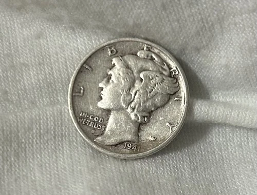 1941 Silver Mercury Dime VF Auction Find Free Shipping