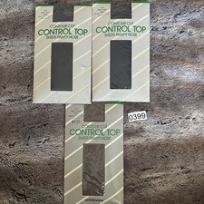 Mervyn's Pantyhose Sheer Control Top Sandalfoot Size Tall Lot 3 Navy Taupe Vtg