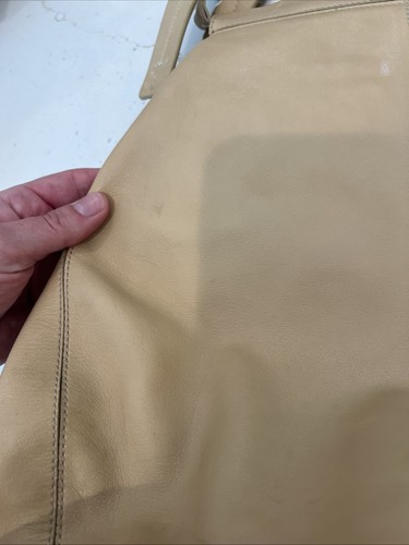 Tods British Tan Tote Smooth Leather Shoulder Bag 2-Handle Purse Handbag Read! - Picture 12 of 24