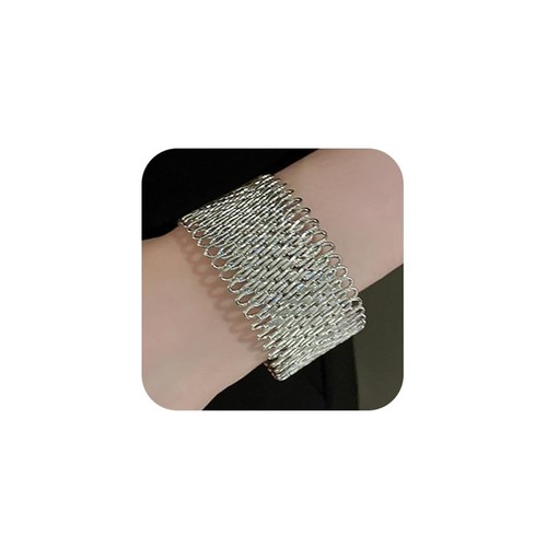 Boho Chunky Cuff Silver Bangle Bracelet for Women Adjustable Wide Open Chunky Cu - Picture 1 of 7