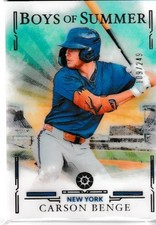 CARSON BENGE 2025 PANINI BOYS OF SUMMER #/249 ROOKIE.
