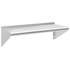 Stainless Steel Shelf 18" x 48", NSF Wall Mounted Commercial Metal Shelving w...