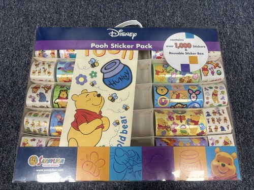 2 NEW Sealed Vintage Sandylion Sticker Boxes 3500 Stickers Disney Pooh + Variety - Picture 2 of 10