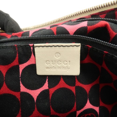 GUCCI Historia Interlocking G Leather Mini Boston Bag Ivory 181487 Auth Used F/S - Bild 23 von 24