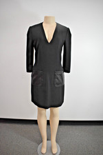 Burberry Black Cocktail Dress Size 40/ 6 US On Sale ns