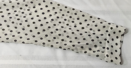 Talbots Woman Shirt 1X Ivory Polka Dot V Neck Pullover Lined Long Tail Sleeves - Picture 15 of 20