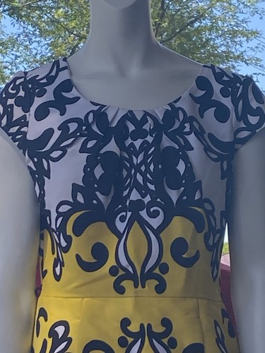 Stylish Dress Yellow And Black Made By Shelby & Palmer Size 6. Vintage Dress - Picture 9 of 12