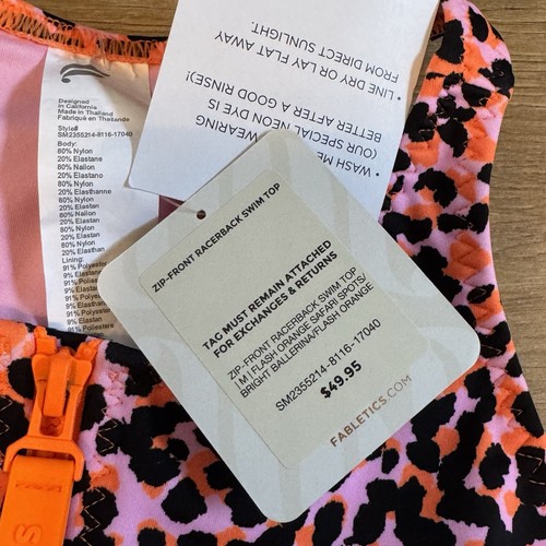 Fabletics Reißverschluss vorne Racerback Oberteil & hochtaillierte Badeshorts Unterteile Medium - Bild 11 von 13