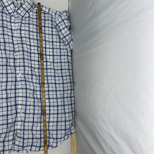 Orvis Shirt Men's Sz L 100% Linen Short Sleeve Button Fishing Casual Check - Picture 7 of 8