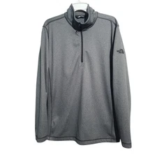 The North Face Tech 1/4-Zip Fleece Pullover Large Gray EUC NF0A3LHB