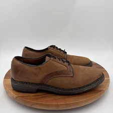 Size 7.5 D Allen Edmonds Mens Berkshire Brown Nubuck Leather Derby Dress Shoes