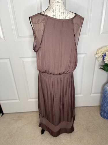 Simply Vera Vera Wang Dress Cocoa Brown Size L B11 - Picture 3 of 12