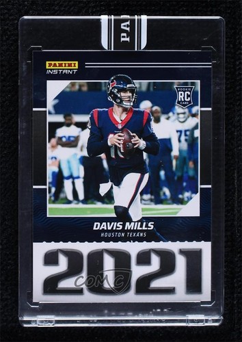 2021 Panini Instant NFL Year One Black 1/1 Davis Mills #YO22 Rookie RC 05yt - Picture 1 of 3