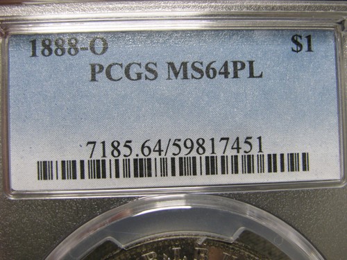 1888-O Morgan Dollar Silver ---- PCGS MS-64 PL Graded Stunning Coin ---- #312C - Picture 4 of 8
