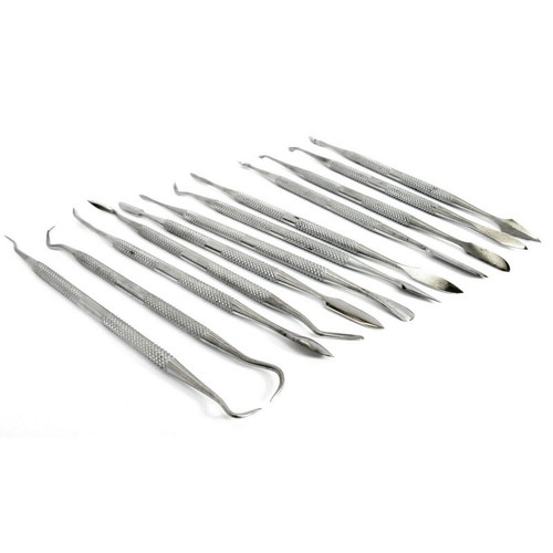 12 PIEZAS JUEGO TALLADOR DE CERA DE ACERO INOXIDABLE JABÓN DE ARCILLA TALLA ARTE ARTESANAL HERRAMIENTAS DE MODELADO - Imagen 2 de 3