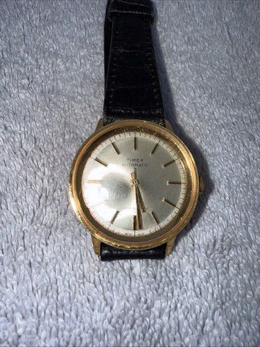 Vintage 1977 Timex Viscount Series Automatic Mechanic Herrenuhr 35mm läuft - Bild 10 von 14