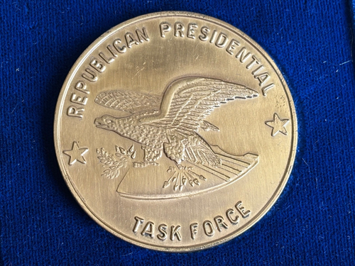 Ronald Reagan Medal of Merit Republican Presidential Task Force Münze & Pin, Box - Bild 3 von 8