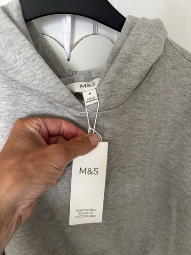 M&S Brand New Grey Crooped Hoodie - Picture 5 of 7