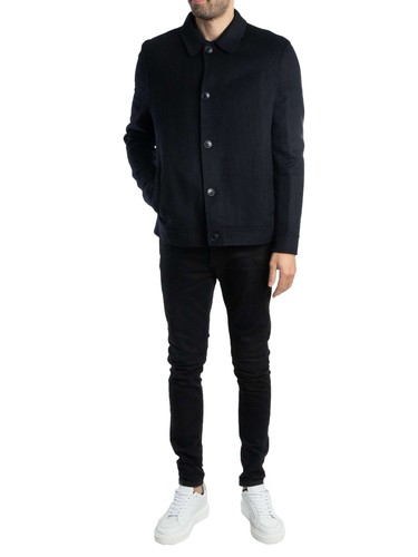 Ted Baker Men's Sharpow Wool Collared Jacket, Blue - Picture 6 of 7