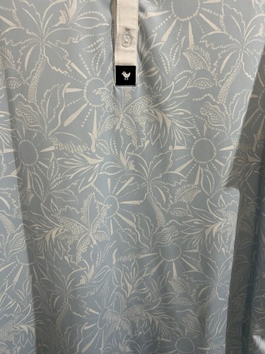 Bad Birdie Polo Shirt Mens Extra XL Light Blue White Golf Performance Golfing - Picture 3 of 4