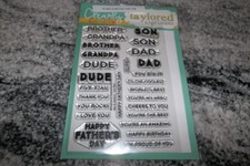 Taylor Expressions "Mix and Match for Him" Stamp Set of 25 New