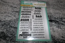 Taylor Expressions "Mix and Match for Him"  Stamp Set of 25  New