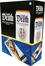 Liquid Death 6’ Pool Float: Adult Novelty Water Inflatables Quench Your Thirst 
