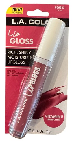 L.A. FARBEN Rich Shiny Feuchtigkeitsspendender Lipgloss Stab C30833 GERÜCHT Smooth Radiant