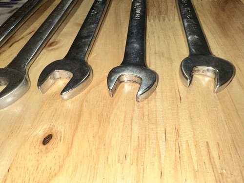 SNAP ON 12 13 14 15 17MM METRIC 12 PT SWIVEL FLEX HEAD OPEN END WRENCH - Picture 8 of 16